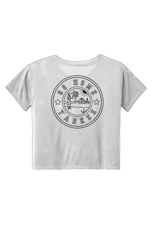 GoHomeYankee FootballGameDay Ladies Draft Crop Tee