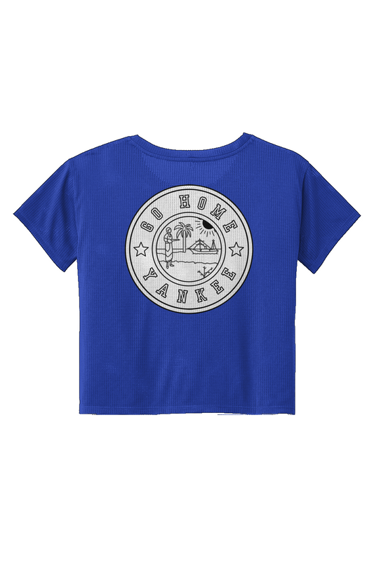 GoHomeYankee FootballGameDay Ladies Draft Crop Tee
