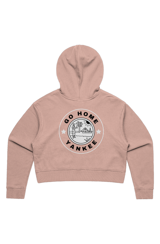 WO'S CROP HOOD - bk letters - grey