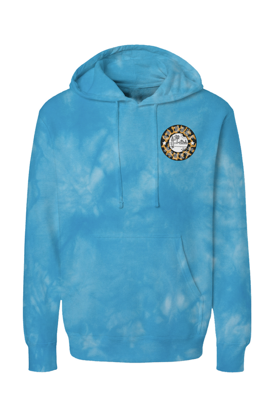 GoHomeYankee JaguarFootballColor Tie Dye Aqua Blue Hoodie